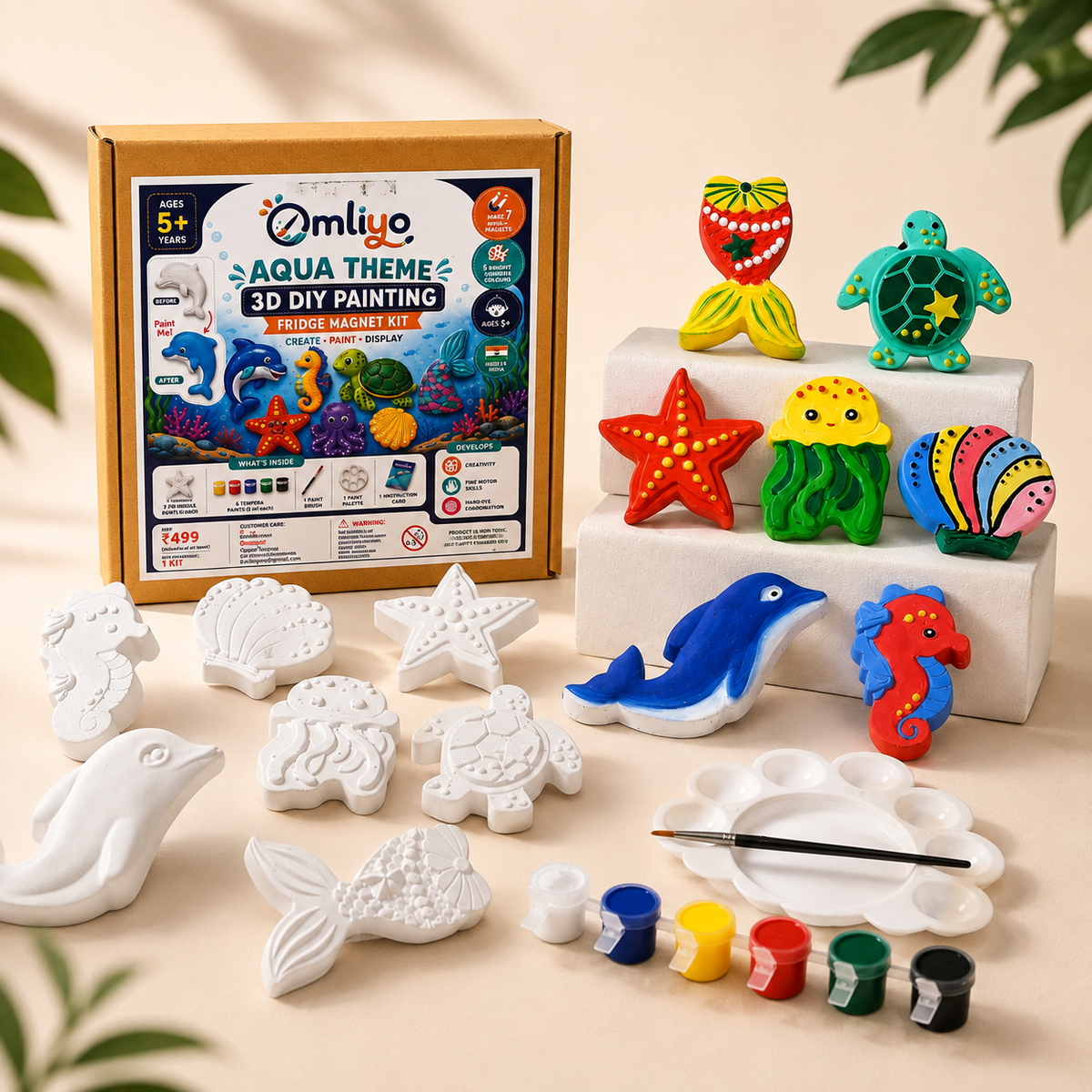 Omliyo Aqua Theme 3D DIY Painting Fridge Magnet Kit