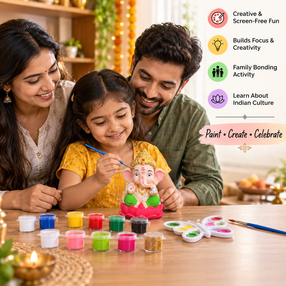 3D Ganesha DIY Painting Kit – Paint Your Own Little Ganesha