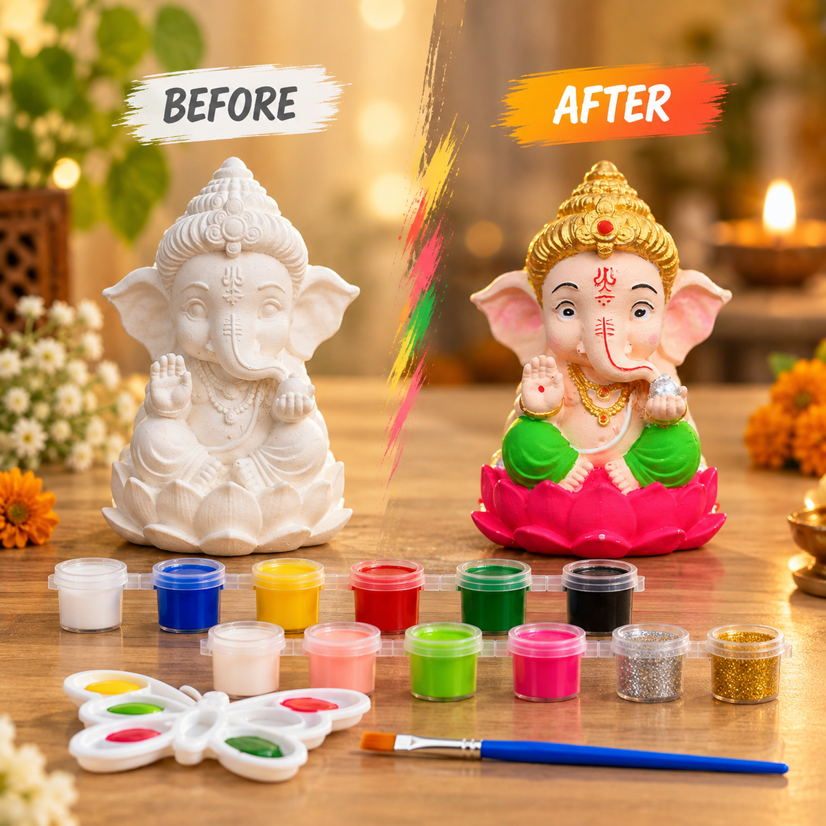 3D Ganesha DIY Painting Kit – Paint Your Own Little Ganesha